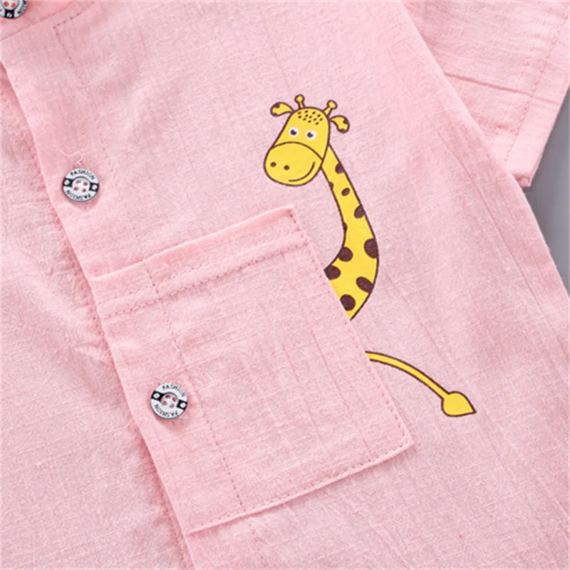 2PCS-Baby-Set-Summer-Fashion-Simple-Cartoon-Giraffe-Pattern-Standing-Neck-Short-Sleeve-Denim-Shorts-Set-3