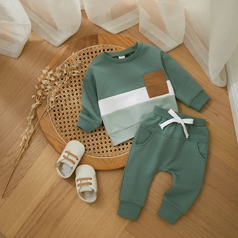 2PCS-Winter-Baby-Tracksuit-For-Toddler-Boys-Outfits-Contrast-Color-Long-Sleeve-Sweatshirts-Tops-Long-Pants