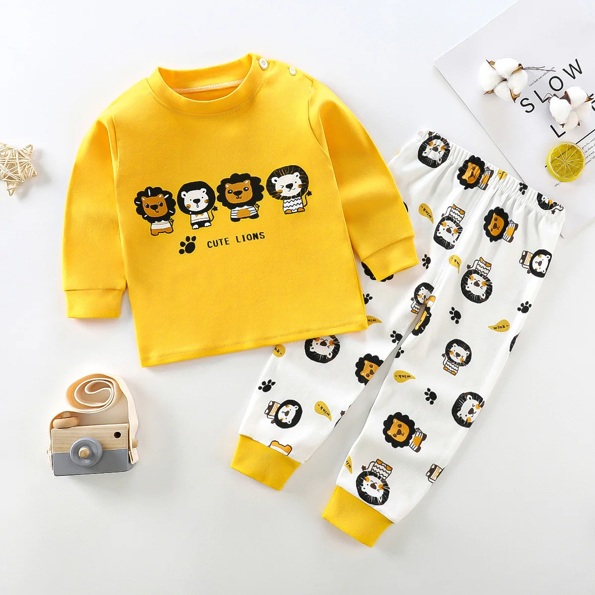 Autumn-Clothing-Baby-Underwear-Suit-Kids-Long-Sleeve-Trousers-Two-piece-Children-s-Outfits-Cotton-Cartoon-2