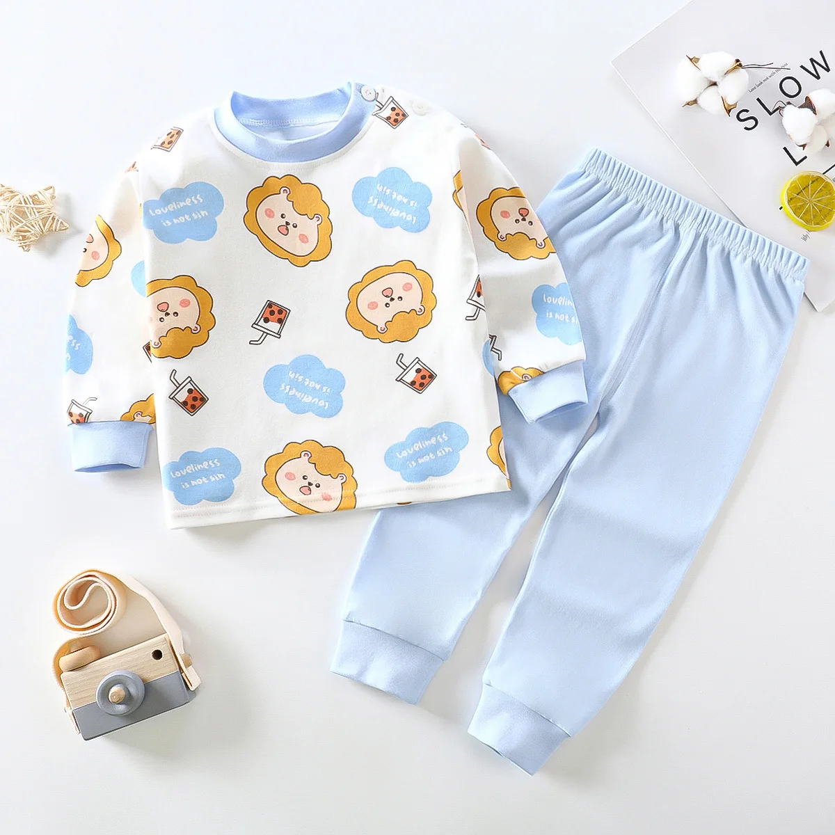 Autumn-Clothing-Baby-Underwear-Suit-Kids-Long-Sleeve-Trousers-Two-piece-Children-s-Outfits-Cotton-Cartoon-3