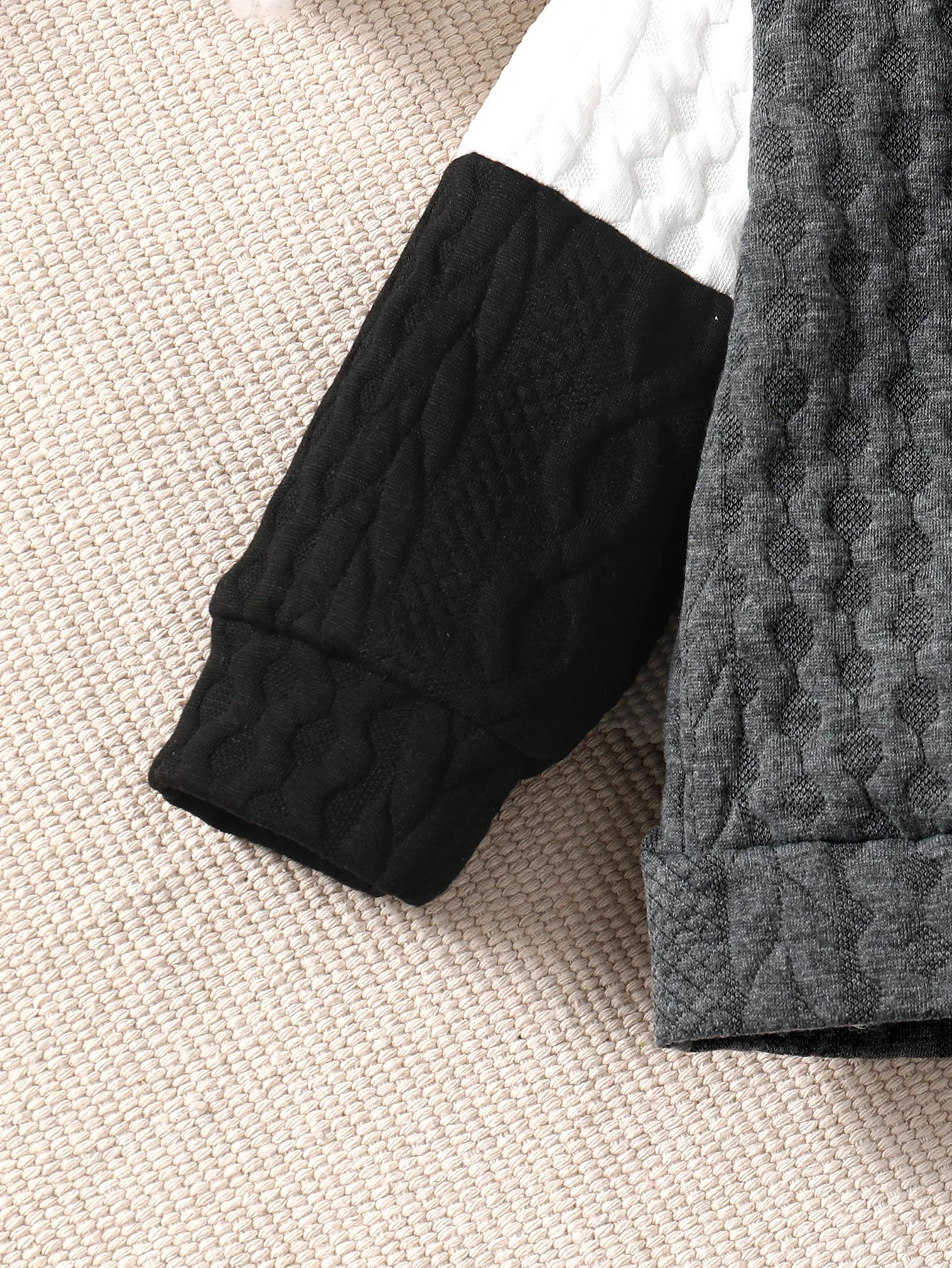 Boys-Winter-Home-Casual-Shoulder-Buckle-Long-Sleeve-Thick-Silk-Cotton-White-Black-Grey-Stitching-Long-2