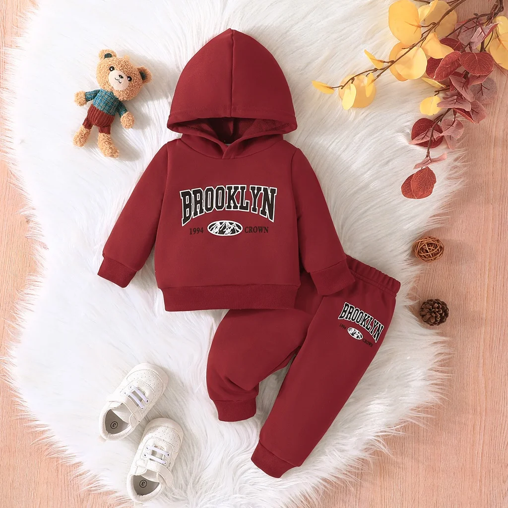 Girls-Boy-3-24-Months-Sport-Letter-Long-Sleeve-Hoodie-Tee-Long-Pants-Outfit-Toddler-Infant-2