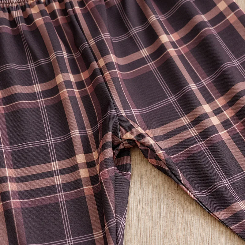 Solid-color-jacket-Plaid-printed-pants-long-sleeve-cotton-fashion-set-0-18-months-Newborn-Baby-4