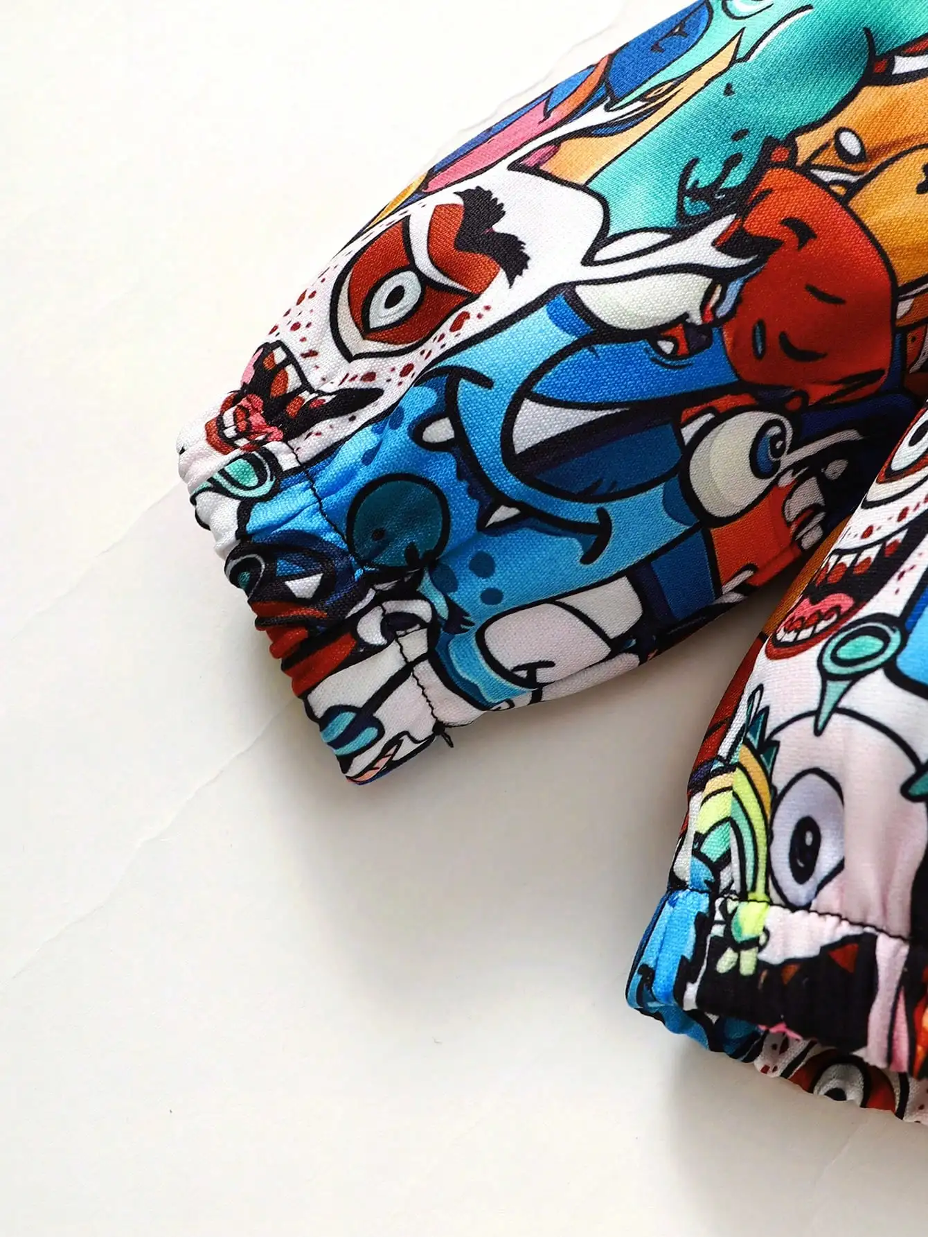 Two-Sets-Of-Baby-Boys-Casual-Cute-Monster-Pattern-Half-Open-Front-Hoodie-Pants-Spring-And-1